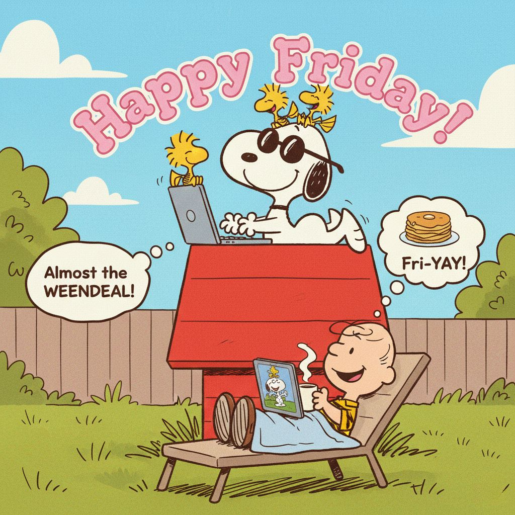Cute and Funny Friday Blessings with Snoopy and Humor