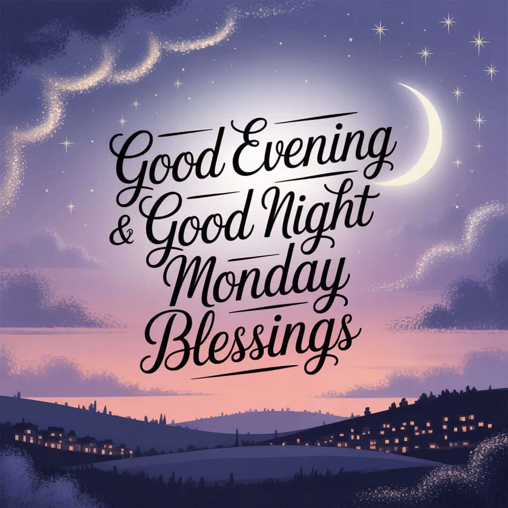 Good Evening & Good Night Monday Blessings