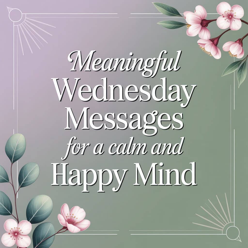Meaningful Wednesday Messages for a Calm and Happy Mind