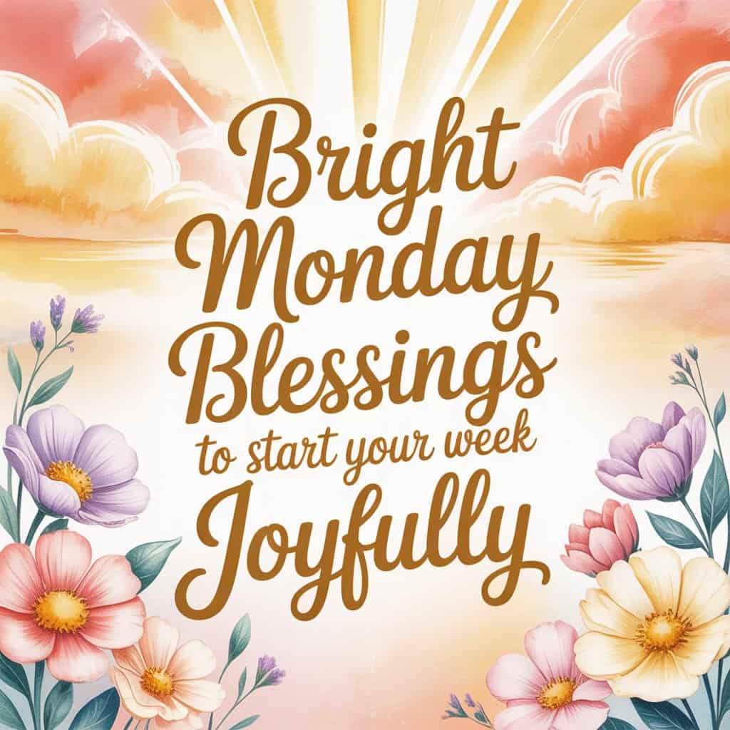 Bright Monday Blessings to Start Your Week Joyfully
