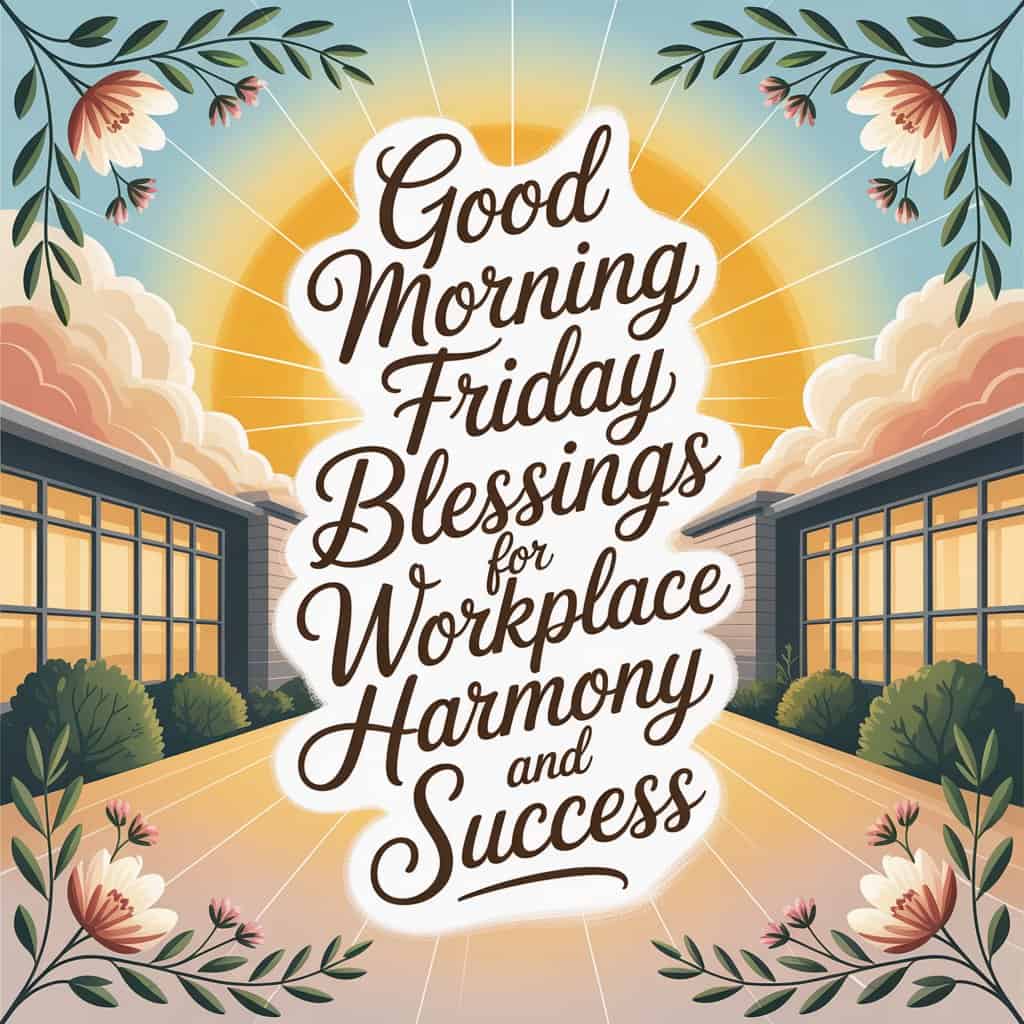 Good Morning Friday Blessings for Workplace Harmony and Success