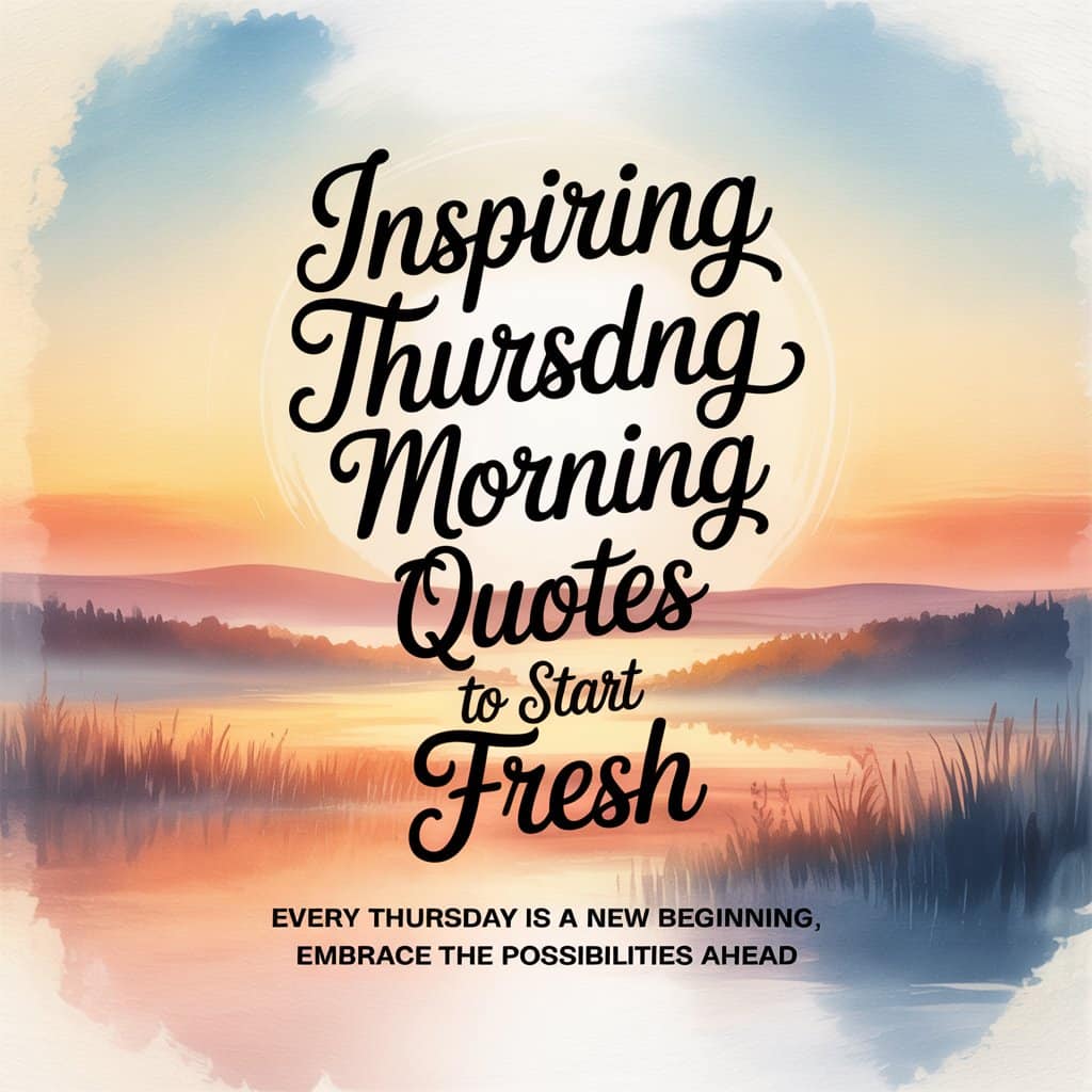 Inspiring Thursday Morning Quotes to Start Fresh