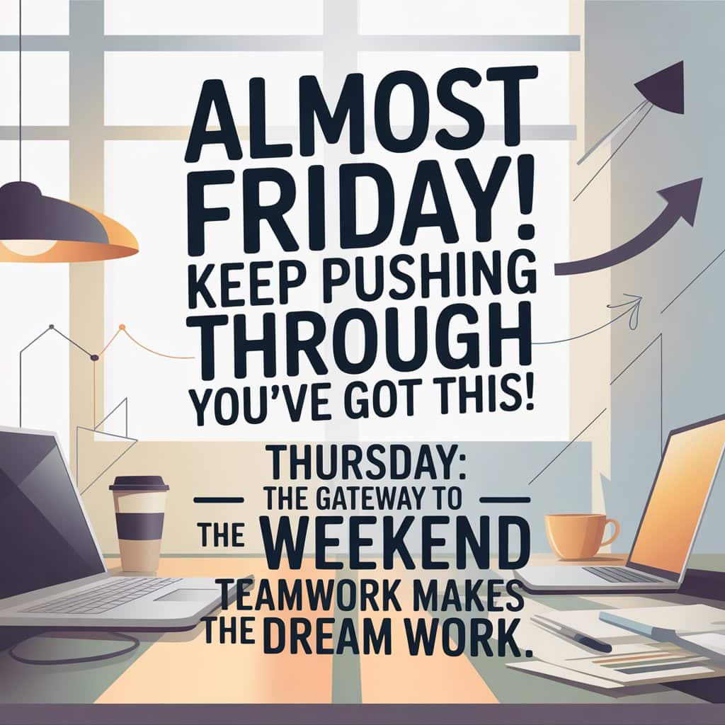 Thursday Quotes for Work, Coworkers & Office Motivation