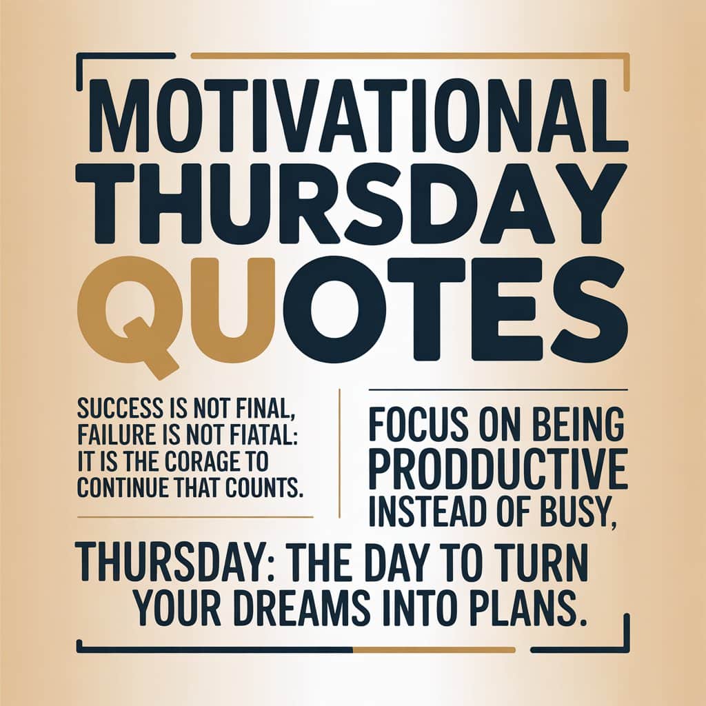 Motivational Thursday Quotes for Success and Focus 