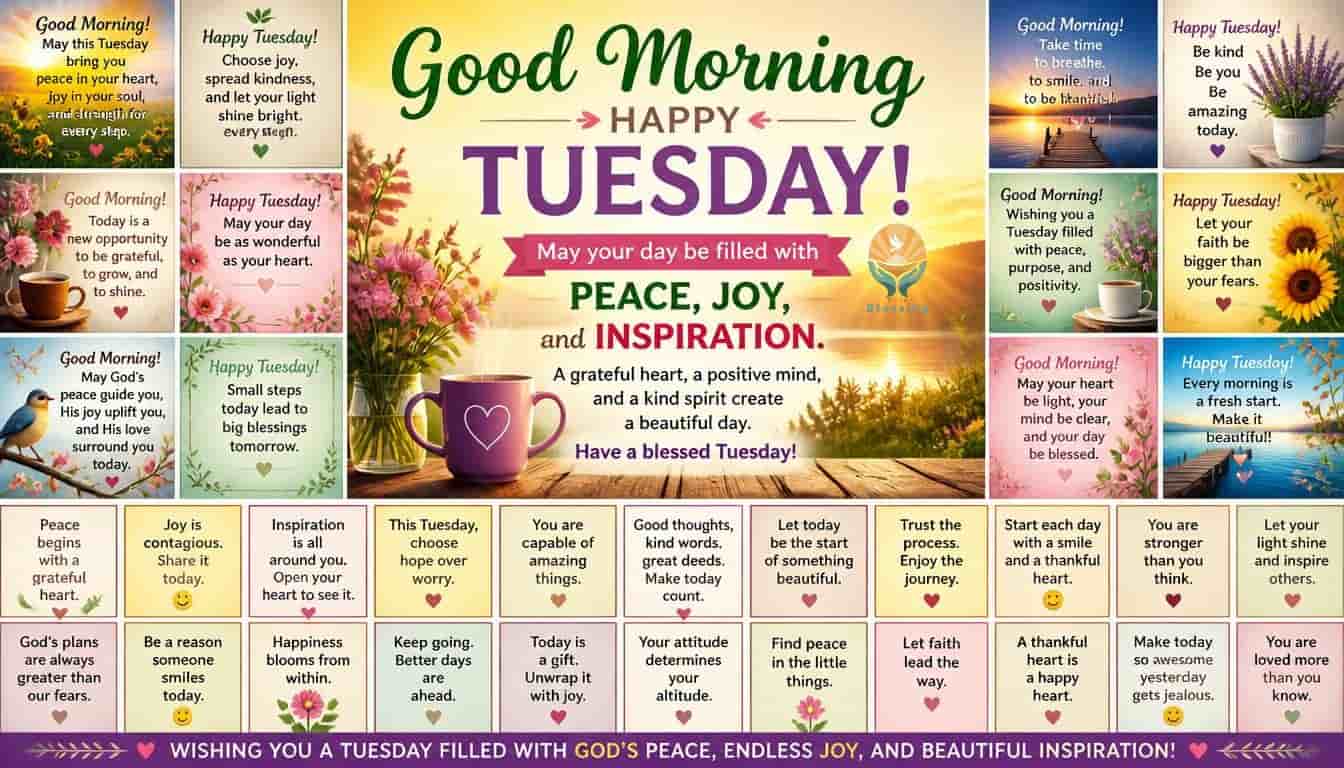 99+ Good Morning Tuesday Blessings for Peace, Joy, and Inspiration