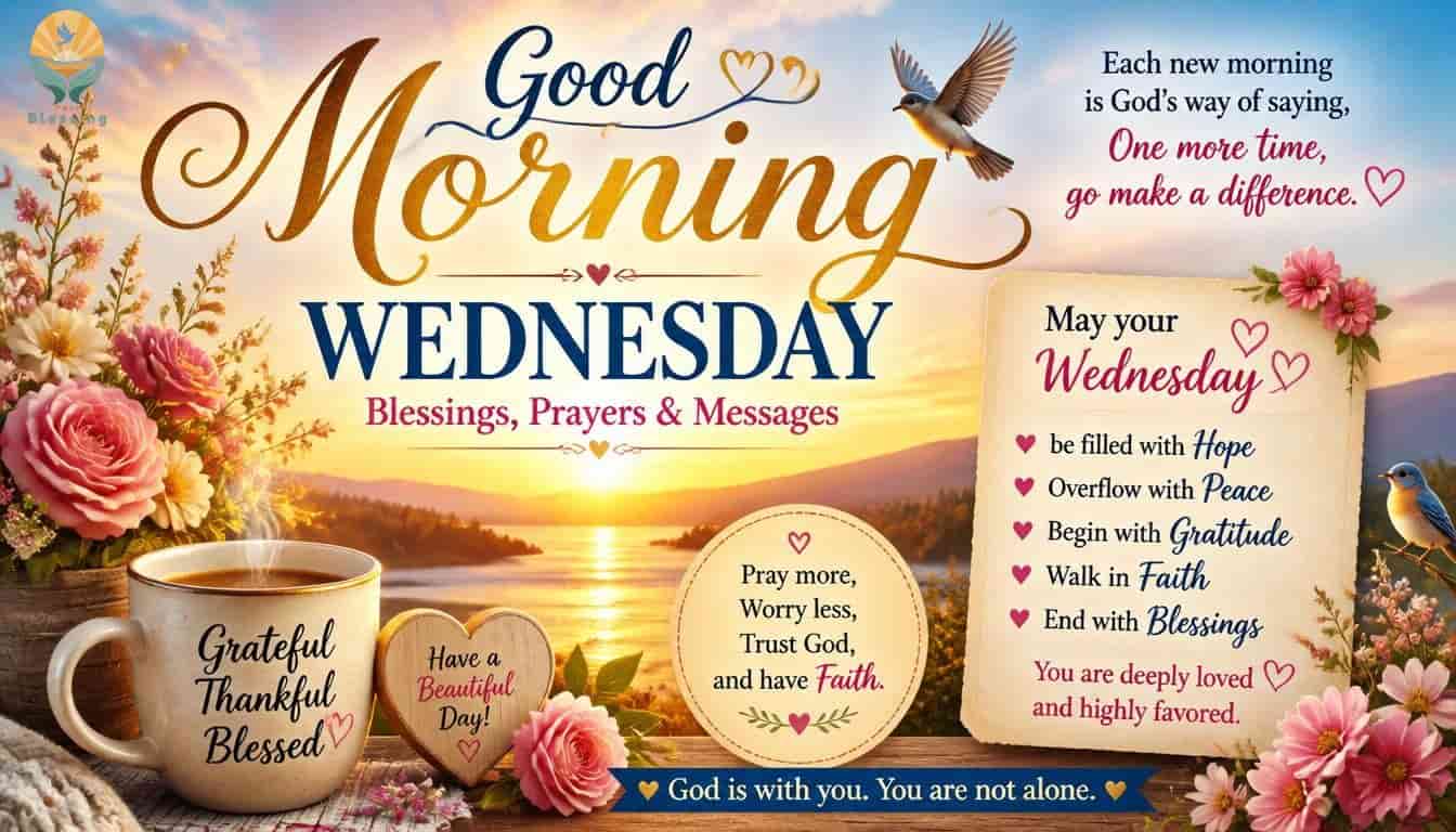 Good Morning Wednesday Blessings, Prayers, and Messages